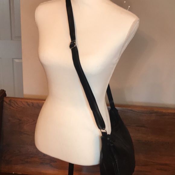 BLACK LEATHER PATCHWORK PURSE WITH MATCHING COIN PURSE - Picture 5 of 13